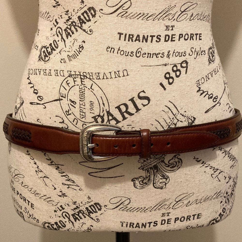 Brighton Men's Brown Leather Belt Sz36